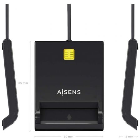 Lector de DNI y Tarjetas Aisens ASCR-SN06-BK/ Negro Lector de DNI y Tarjetas Aisens ASCR-SN06-BK/ Negro