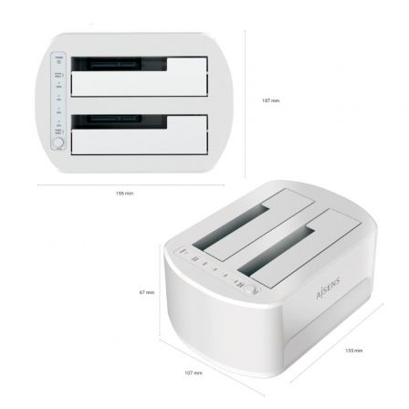 Docking Station para Discos Duros Aisens ASDS-D02W Docking Station para Discos Duros Aisens ASDS-D02W
