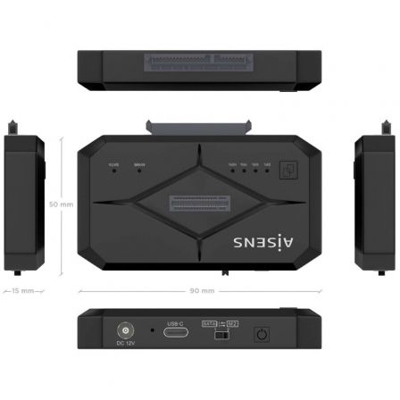 Docking Station para SSD M2 SATA/NVMe Aisens ASDS-M2SATA04B Docking Station para SSD M2 SATA/NVMe Aisens ASDS-M2SATA04B
