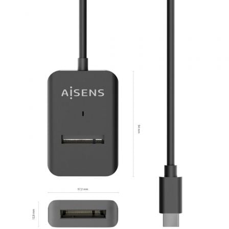 Dock USB Tipo-C para SSD M2 SATA/NVMe Aisens ASUC-M2D011-BK/ Negro Dock USB Tipo-C para SSD M2 SATA/NVMe Aisens ASUC-M2D011-BK/ Negro