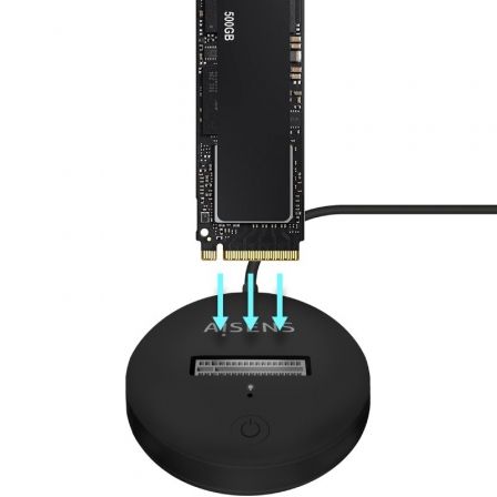 Dock USB Tipo-C para SSD M2 SATA/NVMe Aisens ASUC-M2D013-BK/ Negro Dock USB Tipo-C para SSD M2 SATA/NVMe Aisens ASUC-M2D013-BK/ Negro