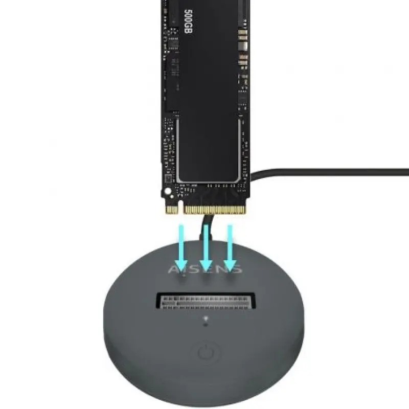 Dock USB Tipo-C para SSD M2 SATA/NVMe Aisens ASUC-M2D014-GR/ Gris Dock USB Tipo-C para SSD M2 SATA/NVMe Aisens ASUC-M2D014-GR/ Gris