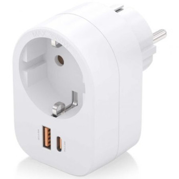 Enchufe Aisens ASPS-1A1C06-W/ 1 Toma de Corriente/ 1 USB Tipo-C PD/ 1 USB/ Blanco Enchufe Aisens ASPS-1A1C06-W/ 1 Toma de Corriente/ 1 USB Tipo-C PD/ 1 USB/ Blanco