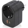 Enchufe Aisens ASPS-1A1C07-BK/ 1 Toma de Corriente/ 1 USB Tipo-C PD/ 1 USB/ Negro Enchufe Aisens ASPS-1A1C07-BK/ 1 Toma de Corriente/ 1 USB Tipo-C PD/ 1 USB/ Negro