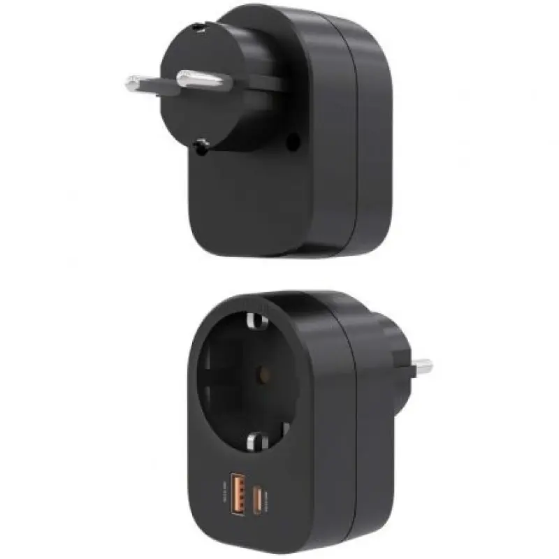 Enchufe Aisens ASPS-1A1C07-BK/ 1 Toma de Corriente/ 1 USB Tipo-C PD/ 1 USB/ Negro Enchufe Aisens ASPS-1A1C07-BK/ 1 Toma de Corriente/ 1 USB Tipo-C PD/ 1 USB/ Negro