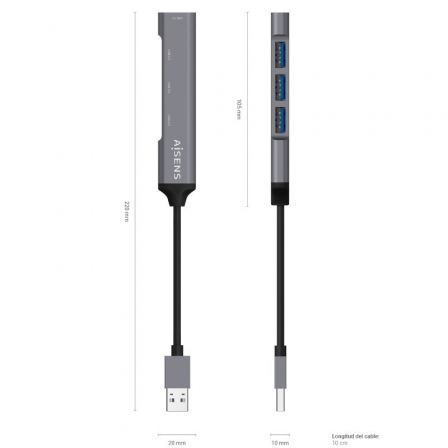 Hub USB 3.0 Aisens A106-0540/ 4xUSB Hub USB 3.0 Aisens A106-0540/ 4xUSB