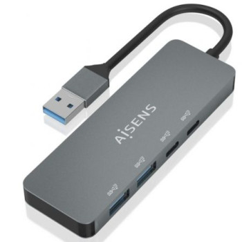 Hub USB 3.2 Aisens A106-0696/ 2xUSB/ 2xUSB Tipo-C/ Gris Hub USB 3.2 Aisens A106-0696/ 2xUSB/ 2xUSB Tipo-C/ Gris