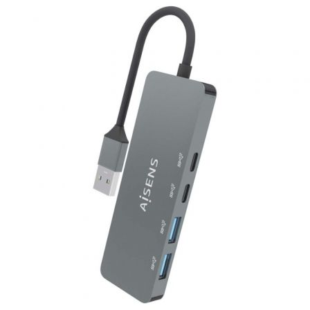 Hub USB 3.2 Aisens A106-0696/ 2xUSB/ 2xUSB Tipo-C/ Gris Hub USB 3.2 Aisens A106-0696/ 2xUSB/ 2xUSB Tipo-C/ Gris