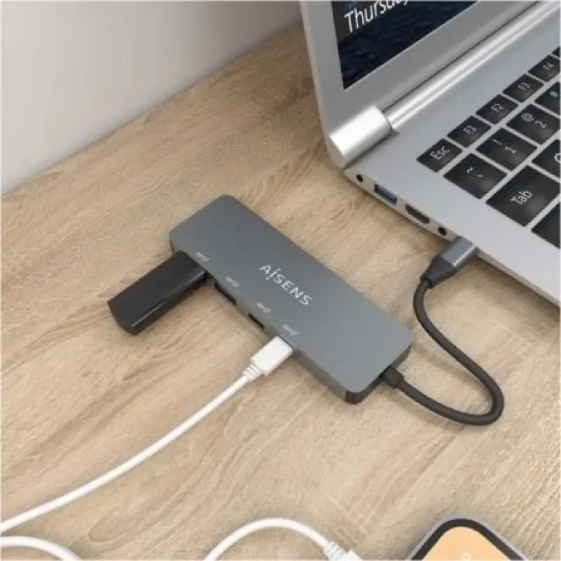 Hub USB Tipo-C Aisens A109-0694/ 2xUSB/ 2xUSB Tipo-C/ Gris Hub USB Tipo-C Aisens A109-0694/ 2xUSB/ 2xUSB Tipo-C/ Gris