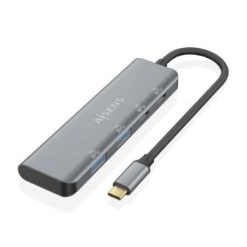 Hub USB Tipo-C Aisens A109-0763/ 2xUSB/ 2xUSB Tipo-C/ Gris Hub USB Tipo-C Aisens A109-0763/ 2xUSB/ 2xUSB Tipo-C/ Gris