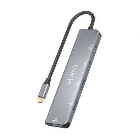 Hub USB Tipo-C Aisens A109-0857/ 3xUSB/ 1xUSB Tipo-C/ 1xUSB Tipo-C PD/ Gris Hub USB Tipo-C Aisens A109-0857/ 3xUSB/ 1xUSB Tipo-C/ 1xUSB Tipo-C PD/ Gris