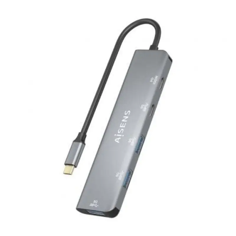 Hub USB Tipo-C Aisens A109-0857/ 3xUSB/ 1xUSB Tipo-C/ 1xUSB Tipo-C PD/ Gris Hub USB Tipo-C Aisens A109-0857/ 3xUSB/ 1xUSB Tipo-C/ 1xUSB Tipo-C PD/ Gris