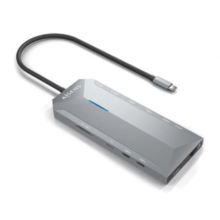 Docking USB Tipo-C Aisens ASUC-12P005-GR/ 2xHDMI/ 3xUSB/ 2xUSB Tipo-C/ 1xRJ45/ 1xAudio/ 1xLector Tarjetas/ 1x Jack/ 1xUSB Tipo-C PD/ Gris Docking USB Tipo-C Aisens ASUC-12P005-GR/ 2xHDMI/ 3xUSB/ 2xUSB Tipo-C/ 1xRJ45/ 1xAudio/ 1xLector Tarjetas/ 1x Jack/ 1xUSB Tipo-C PD/ Gris