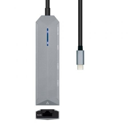 Docking USB Tipo-C Aisens ASUC-5P003-GR/ 1xHDMI/ 2xUSB/ 1xRJ45/ 1xUSB Tipo-C PD/ Gris Docking USB Tipo-C Aisens ASUC-5P003-GR/ 1xHDMI/ 2xUSB/ 1xRJ45/ 1xUSB Tipo-C PD/ Gris