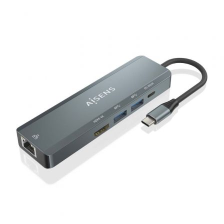 Docking USB Tipo-C Aisens ASUC-5P011-GR/ 1xHDMI/ 2xUSB/ 1xRJ45/ 1xUSB Tipo-C/ 1xUSB Tipo-C PD/ Gris Docking USB Tipo-C Aisens ASUC-5P011-GR/ 1xHDMI/ 2xUSB/ 1xRJ45/ 1xUSB Tipo-C/ 1xUSB Tipo-C PD/ Gris