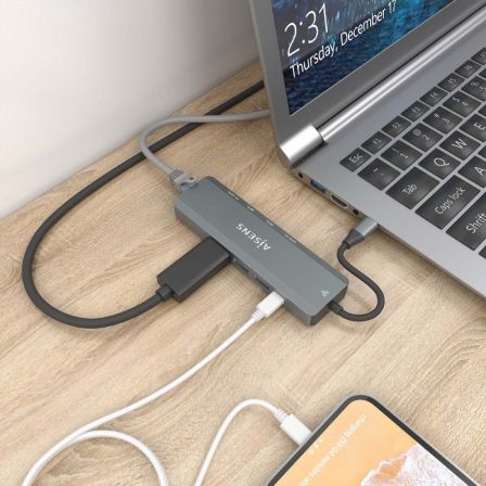 Docking USB Tipo-C Aisens ASUC-5P011-GR/ 1xHDMI/ 2xUSB/ 1xRJ45/ 1xUSB Tipo-C/ 1xUSB Tipo-C PD/ Gris Docking USB Tipo-C Aisens ASUC-5P011-GR/ 1xHDMI/ 2xUSB/ 1xRJ45/ 1xUSB Tipo-C/ 1xUSB Tipo-C PD/ Gris