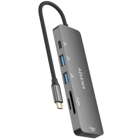Docking USB Tipo-C Aisens ASUC-6P016-GR/ 1xHDMI/ 2xUSB/ 1xLector Tarjetas/ 1xUSB Tipo-C PD/ Gris Docking USB Tipo-C Aisens ASUC-6P016-GR/ 1xHDMI/ 2xUSB/ 1xLector Tarjetas/ 1xUSB Tipo-C PD/ Gris