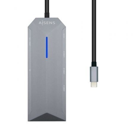 Docking USB Tipo-C Aisens ASUC-8P004-GR/ 1xHDMI/ 3xUSB/ 1xRJ45/ 1xLector Tarjetas / 1xUSB Tipo-C PD/ Gris Docking USB Tipo-C Aisens ASUC-8P004-GR/ 1xHDMI/ 3xUSB/ 1xRJ45/ 1xLector Tarjetas / 1xUSB Tipo-C PD/ Gris
