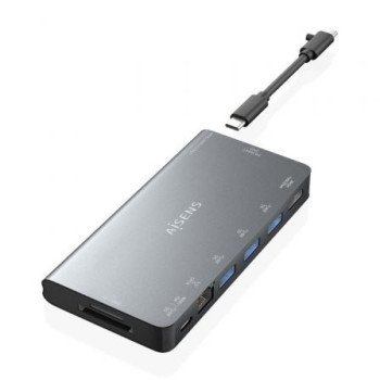 Docking USB Tipo-C Aisens ASUC-8P015-GR/ 1xHDMI/ 3xUSB/ 1xRJ45/ 1xLector Tarjetas / 1xUSB Tipo-C/ Gris Docking USB Tipo-C Aisens ASUC-8P015-GR/ 1xHDMI/ 3xUSB/ 1xRJ45/ 1xLector Tarjetas / 1xUSB Tipo-C/ Gris