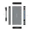 Docking USB Tipo-C Aisens ASUC-8P015-GR/ 1xHDMI/ 3xUSB/ 1xRJ45/ 1xLector Tarjetas / 1xUSB Tipo-C/ Gris