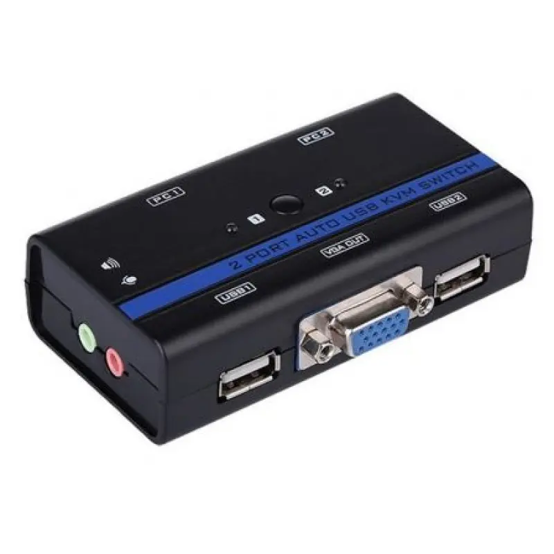 Conmutador KVM SVGA Aisens A111-0064/ 2PC con 1 sólo teclado y ratón Conmutador KVM SVGA Aisens A111-0064/ 2PC con 1 sólo teclado y ratón