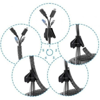 Organizador de Cables en Espiral Aisens A151-0899/ 5m Organizador de Cables en Espiral Aisens A151-0899/ 5m
