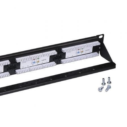 Patch Panel Aisens A141-0509/ 24 Puertos/ Cat.6/ Altura 1U/ Gestión de Cables Patch Panel Aisens A141-0509/ 24 Puertos/ Cat.6/ Altura 1U/ Gestión de Cables