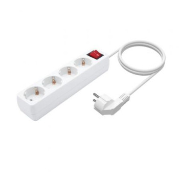 Regleta con Interruptor Aisens A154-0649/ 4 Tomas de Corriente/ Cable 1.4m/ Blanco Regleta con Interruptor Aisens A154-0649/ 4 Tomas de Corriente/ Cable 1.4m/ Blanco