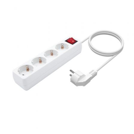 Regleta con Interruptor Aisens A154-0649/ 4 Tomas de Corriente/ Cable 1.4m/ Blanco Regleta con Interruptor Aisens A154-0649/ 4 Tomas de Corriente/ Cable 1.4m/ Blanco