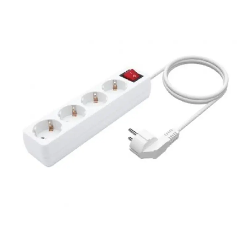 Regleta con Interruptor Aisens A154-0649/ 4 Tomas de Corriente/ Cable 1.4m/ Blanco Regleta con Interruptor Aisens A154-0649/ 4 Tomas de Corriente/ Cable 1.4m/ Blanco