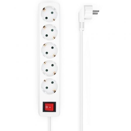Regleta con Interruptor Aisens A154-0651/ 5 Tomas de Corriente/ Cable 1.4m/ Blanco Regleta con Interruptor Aisens A154-0651/ 5 Tomas de Corriente/ Cable 1.4m/ Blanco