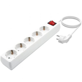 Regleta con Interruptor Aisens A154-0651/ 5 Tomas de Corriente/ Cable 1.4m/ Blanco Regleta con Interruptor Aisens A154-0651/ 5 Tomas de Corriente/ Cable 1.4m/ Blanco