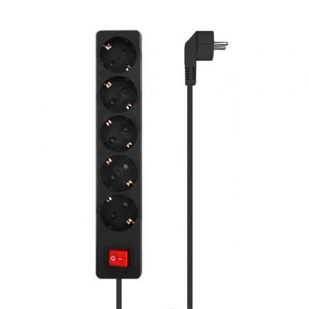 Regleta con Interruptor Aisens A154-0652/ 5 Tomas de Corriente/ Cable 1.4m/ Negro Regleta con Interruptor Aisens A154-0652/ 5 Tomas de Corriente/ Cable 1.4m/ Negro