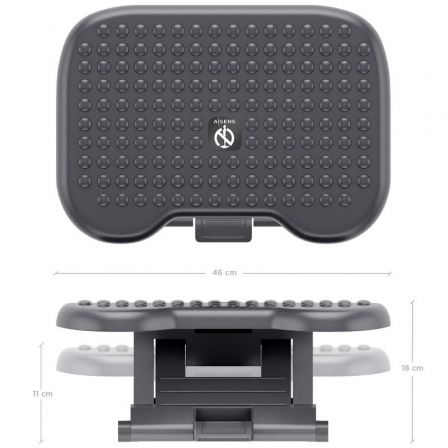 Reposapiés Ergonómico/ Inclinable/ Ajustable Aisens FRT02-267/ 46 x 18cm Reposapiés Ergonómico/ Inclinable/ Ajustable Aisens FRT02-267/ 46 x 18cm