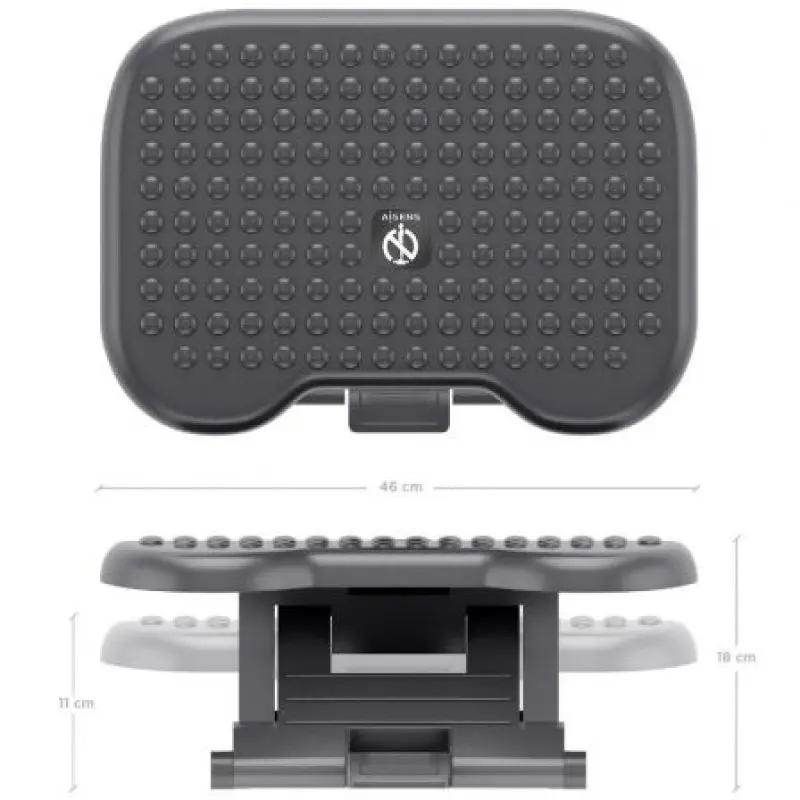Reposapiés Ergonómico/ Inclinable/ Ajustable Aisens FRT02-267/ 46 x 18cm Reposapiés Ergonómico/ Inclinable/ Ajustable Aisens FRT02-267/ 46 x 18cm