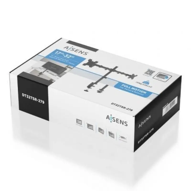 Soporte para 2 Monitores Aisens DT32TSR-279/ hasta 10kg Soporte para 2 Monitores Aisens DT32TSR-279/ hasta 10kg