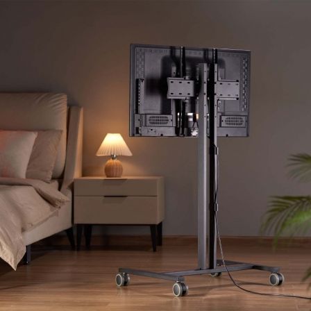 Soporte de Suelo Inclinable con Ruedas Aisens FT55TE-213 para TV de 32-55'/ hasta 35kg Soporte de Suelo Inclinable con Ruedas Aisens FT55TE-213 para TV de 32-55'/ hasta 35kg