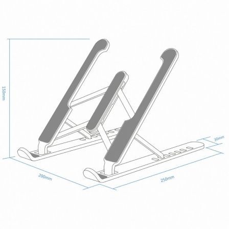 Soporte Aisens LPS1M-099 para Portátiles/ Tablets hasta 15'/ Plata Soporte Aisens LPS1M-099 para Portátiles/ Tablets hasta 15'/ Plata