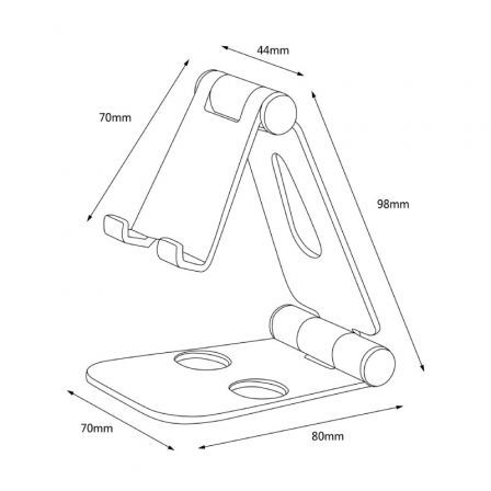 Soporte para Smartphone/Tablet Aisens MS2PM-086/ Plata Soporte para Smartphone/Tablet Aisens MS2PM-086/ Plata