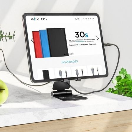 Soporte para Smartphone/Tablet Aisens MS2PXL-096/ Negro Soporte para Smartphone/Tablet Aisens MS2PXL-096/ Negro
