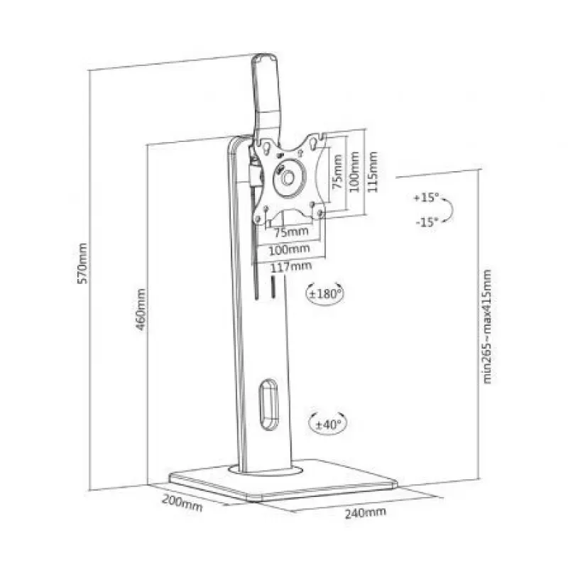 Soporte para Monitor Aisens DT32TSR-063/ hasta 7kg Soporte para Monitor Aisens DT32TSR-063/ hasta 7kg