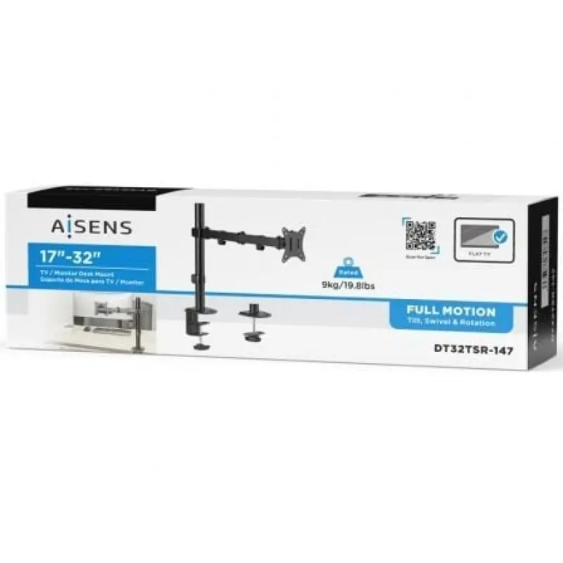 Soporte para Monitor y TV Aisens DT32TSR-147/ hasta 9kg Soporte para Monitor y TV Aisens DT32TSR-147/ hasta 9kg