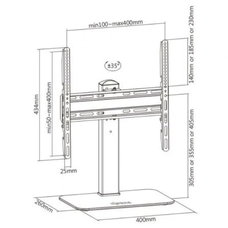 Soporte de Mesa Giratorio DT55S-217 para TV y Monitor de 32'-55'/ hasta 40 kg Soporte de Mesa Giratorio DT55S-217 para TV y Monitor de 32'-55'/ hasta 40 kg