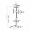 Soporte de Suelo Inclinable con Ruedas Aisens FT70TRE-037 para TV 37-70'/ hasta 50kg