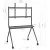 Soporte de Suelo con Ruedas Aisens FT86FE-143 para TV o Pantalla Interactiva 50'-86'/ hasta 120kg