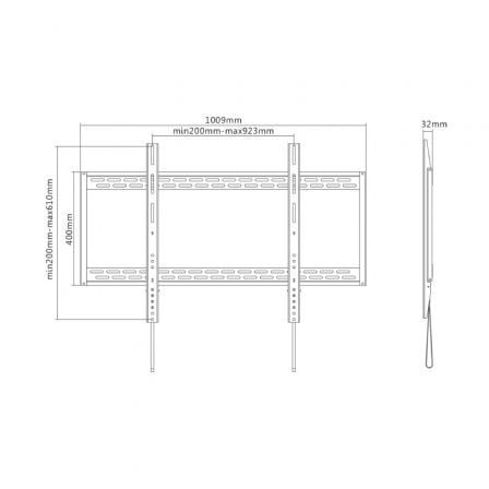 Soporte de Pared Fijo Aisens WT100F-067 para TV de 60-100'/ hasta 130kg Soporte de Pared Fijo Aisens WT100F-067 para TV de 60-100'/ hasta 130kg