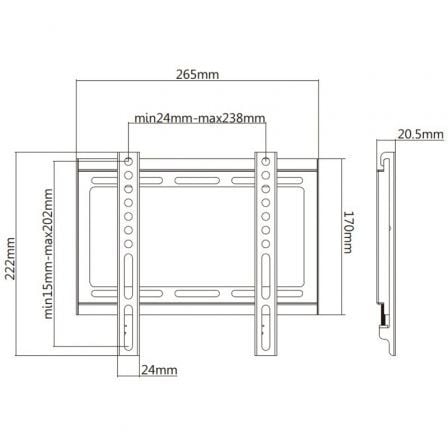 Soporte de Pared Fijo Aisens WT42F-157 para TV de 32-42'/ hasta 35kg Soporte de Pared Fijo Aisens WT42F-157 para TV de 32-42'/ hasta 35kg
