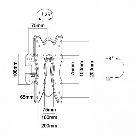 Soporte de Pared Giratorio/ Inclinable Aisens WT42TS-005 para TV de 23-42'/ hasta 25kg Soporte de Pared Giratorio/ Inclinable Aisens WT42TS-005 para TV de 23-42'/ hasta 25kg
