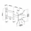 Soporte de Pared Extensible/ Giratorio/ Inclinable/ Nivelable Aisens WT42TSLE-011 para TV de 13-42'/ hasta 20kg