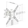 Soporte de Pared Extensible/ Giratorio/ Inclinable/ Aisens WT55TSE-151 para TV de 23-55'/ hasta 30kg Soporte de Pared Extensible/ Giratorio/ Inclinable/ Aisens WT55TSE-151 para TV de 23-55'/ hasta 30kg
